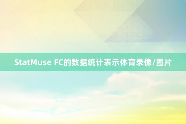 StatMuse FC的数据统计表示体育录像/图片