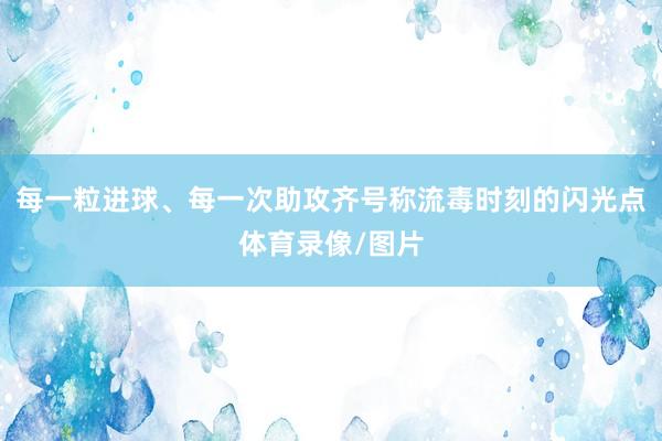 每一粒进球、每一次助攻齐号称流毒时刻的闪光点体育录像/图片