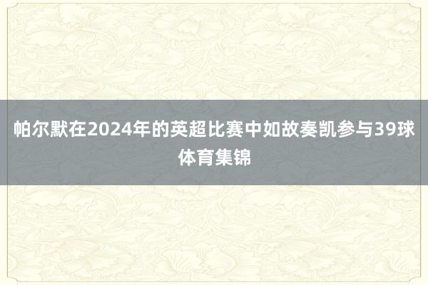 帕尔默在2024年的英超比赛中如故奏凯参与39球体育集锦