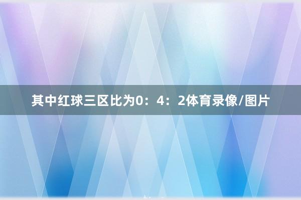 其中红球三区比为0：4：2体育录像/图片