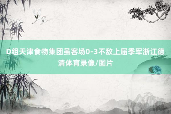 D组天津食物集团虽客场0-3不敌上届季军浙江德清体育录像/图片